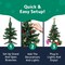 23-Inch Mini Christmas Tree Tabletop with Multicolor LED Lights and Ornaments (Dark Green)